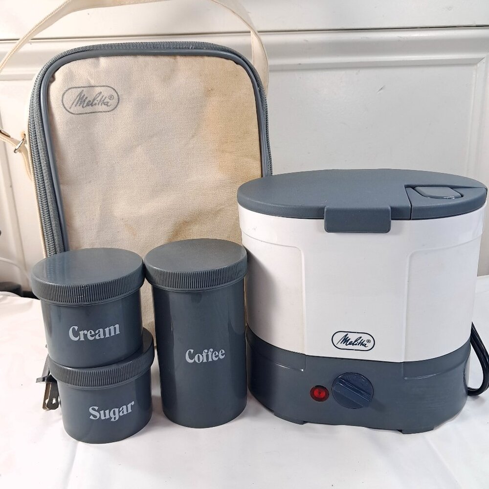 Melitta travel 1 cup personal coffee maker with case Model PCM-1‎ WORKS Vintage